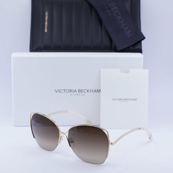 Victoria Beckham VBS96 C02 Butterfly Sunglasses – Gold/Brown Gradient - Picture 2 of 8